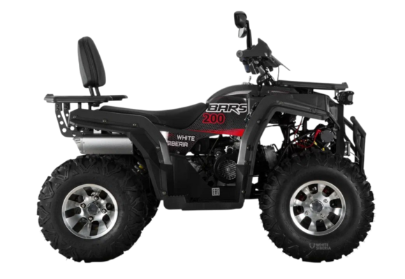 Бензиновый квадроцикл WHITE SIBERIA BARS 200CC PRO (черный) pitbikemarket.ru