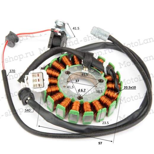 Статор генератора 250 M7 2str LONCIN / Gr7 2t pitbikemarket.ru