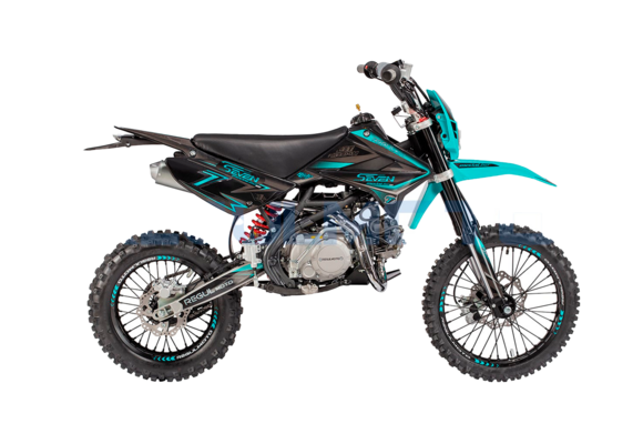 Питбайк Regulmoto SEVEN MEDALIST PRO 17/14 Черный/синий (фара, электростартер) pitbikemarket.ru